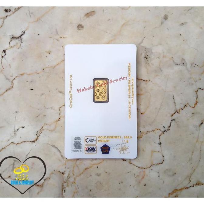 Emas Batangan ANTAM Logam Mulia 24K Gold Bar Gold Fine Gold 1 Gram