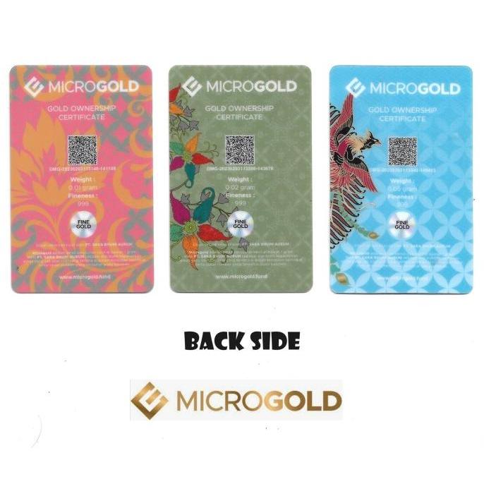MICROGOLD - EMAS BERUKURAN MICRO - 0,01 GRAM, 0,02 GRAM, 0,05 GRAM