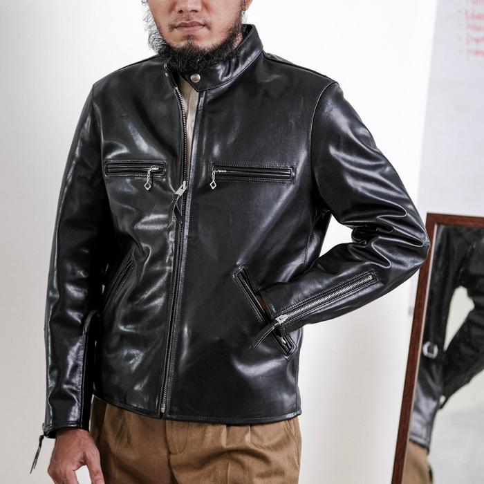 Caferacer Black Leather Jacket Original Authentic
