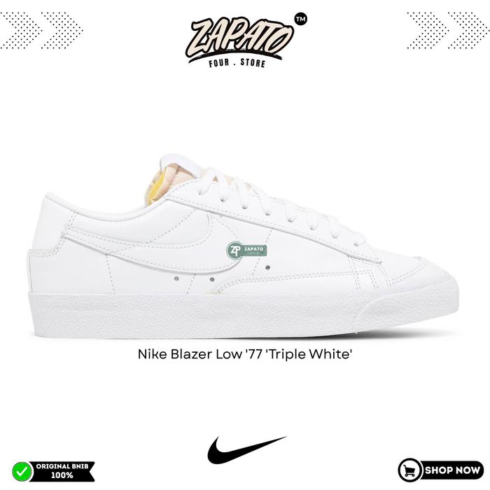 Sepatu Nike Blazer Low '77 'Triple White' Original Brand New In Box