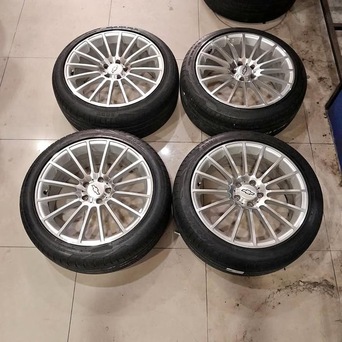 velg mobil second Murah Rostock R19 H5x112 cocok untuk Mercy, Civic, Acoord, AMW