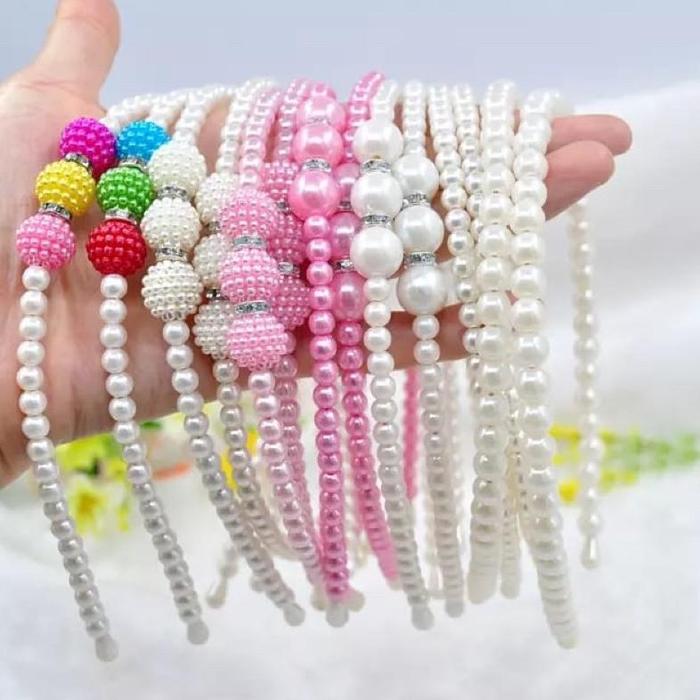 Ez23 fh-46 bando korea pearl / bandana korea / bando korea mutiara Sale Viral