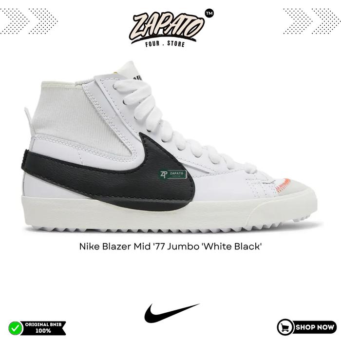 Sepatu Nike Blazer Mid '77 Jumbo 'White Black' Original Brand New In Box