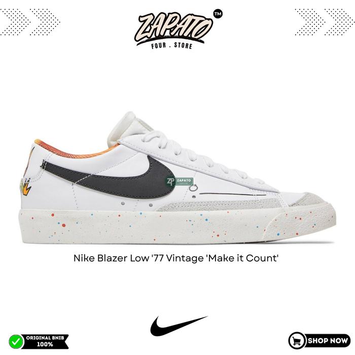 Sepatu Nike Blazer Low '77 Vintage 'Make it Count' Original Brand New In Box