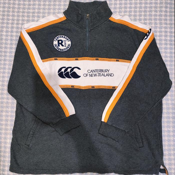 jaket halfzip canterbury rugby XL fit XXL (full bordir)