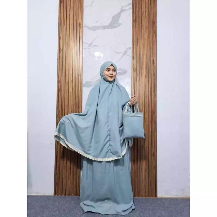 mukena katun dewasa 3in1 warna wardah