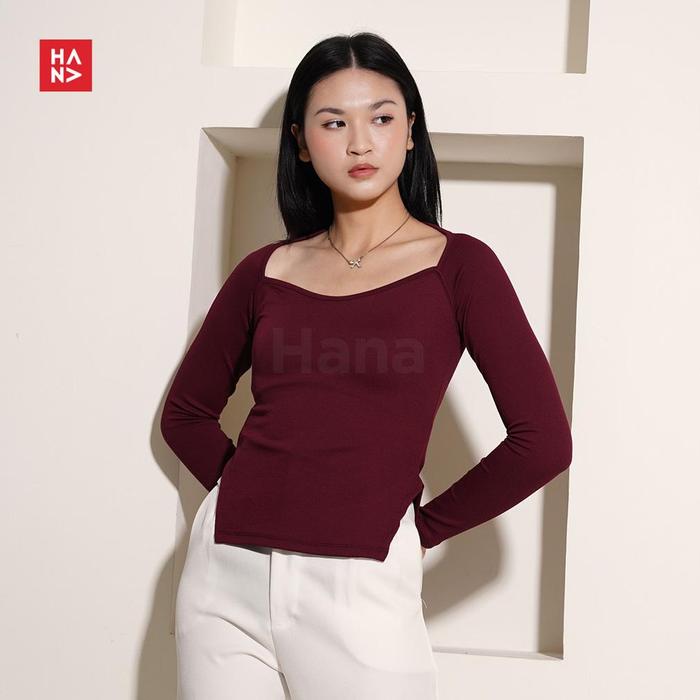 Hana Fashion - Millie Long Sleeve Top/Atasan Casual Wanita - TS711