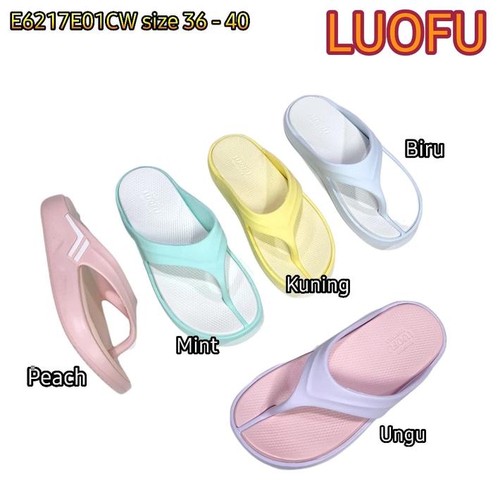 sendal jepit wanita sandal karet empuk luofu jelly E6217E01CW