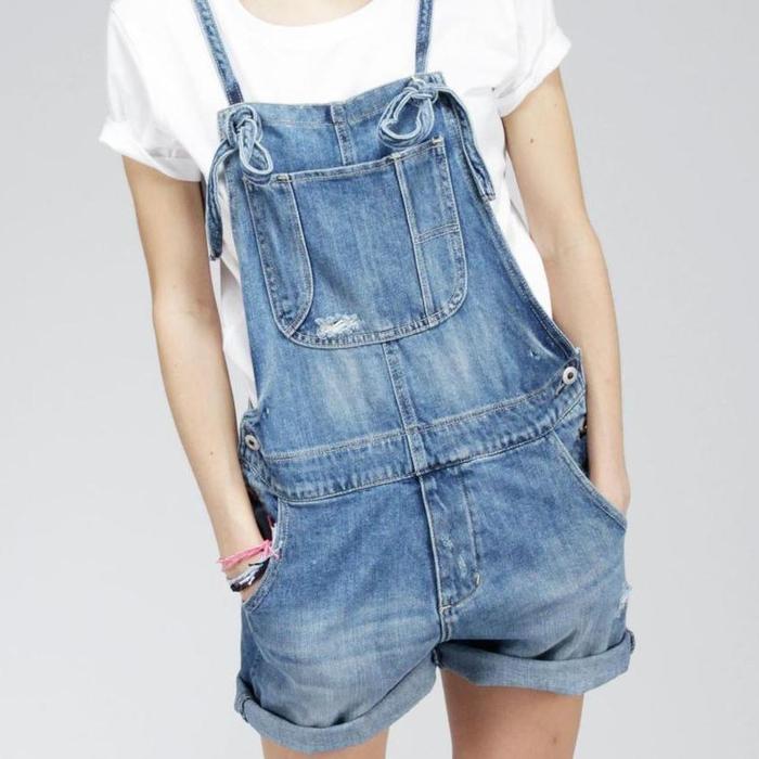 Ekstra Ninety Degrees Celana Wanita Short Overall A01 Series Lht Blue 41A01D3Ll