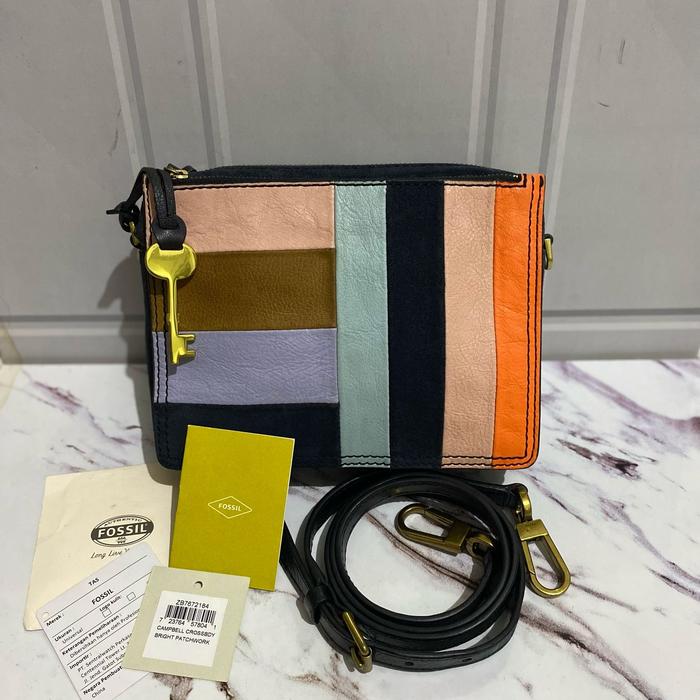 Fossil Preloved Campbell Crossbody Patchwork