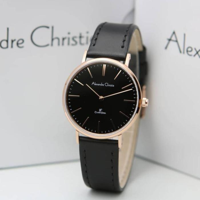 JAM TANGAN WANITA ALEXANDRE CHRISTIE AC 8490 AC8490 black ORIGINAL