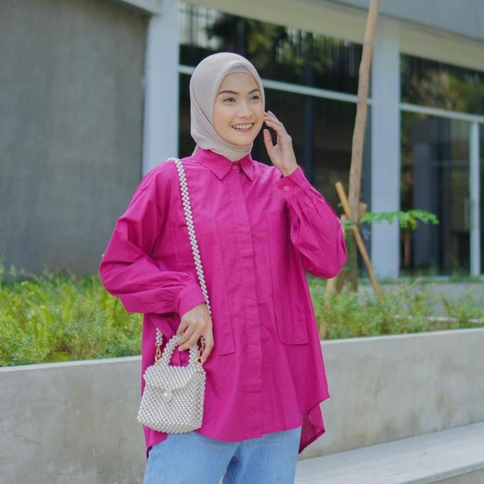 sd-5 We69 KALINA SHIRT / VANESSA SHIRT / KEMEJA POCKET / KEMEJA OVERSIZED MUSLIM / KEMEJA OVERSIZED 