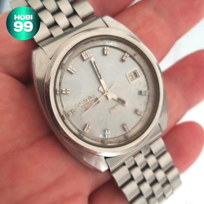 Jam tangan Seiko 6119-7183 /1973/Splite day date/All Original with bracelet/38mm/Grey sunburt silver