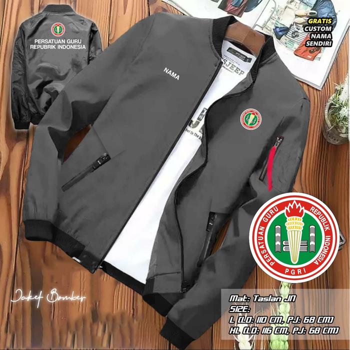 jaket BOMBER PGRI / JAKET BOMBER PGRI TERBARU / JAKET PRIA WANITA PGRI