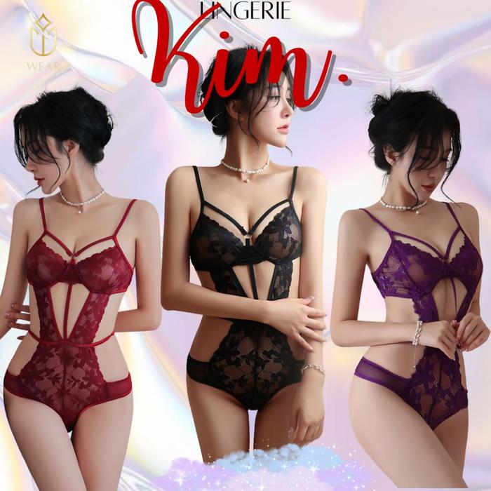 LINGERIE KIM 2020 DRESS JUMPSUIT CANTIK Lingerie Bodysuit hot open Crotch Baju tidur wanita dewasa