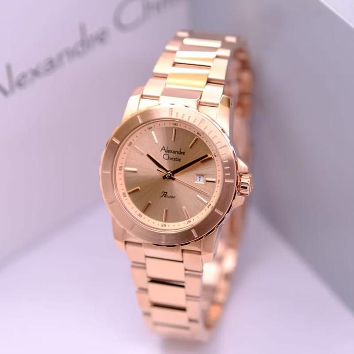 ALEXANDER CHRISTIE 6141 AC 6141 Ac 6141 FULL ROSEGOLD WANITA ORIGINAL