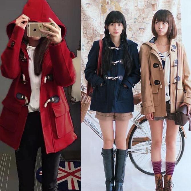 [ NARIKUS ] Japan Student Coat Jaket Pelajar Jepang Lucu Kawaii Jaket Wanita Cewek Cewe Polos Fleece