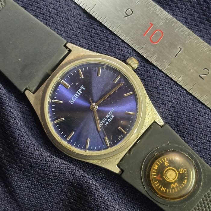 Jam J-Axis Script I.T.3H Blue Dial Bekas