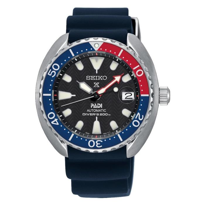 Seiko Jam Tangan Pria Prospex PADI Automatic Japan Movement Tali Karet Biru Diameter 44mm