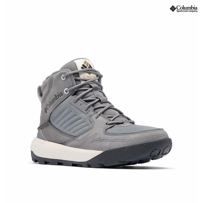 Columbia Men's Portlander Shoes waterproof Sepatu Boots Pria - City Grey Black