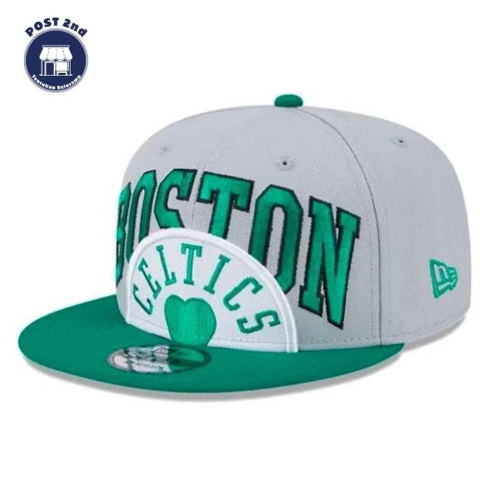 TOPI  New Era 9Fifty snapback NBA BOSTON CELTIC Topi Abu-abu Hijau OSFM adjustable