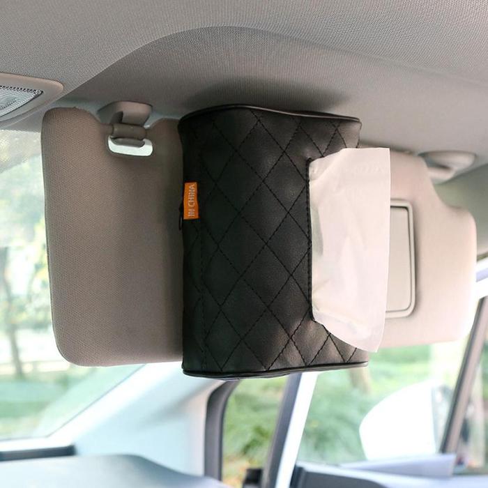 Kotak Tisu Mobil Gantung Kulit Tempat Tisu Kartun Mickey Gantung Sun Visor & Sandaran Tangan Car Tis