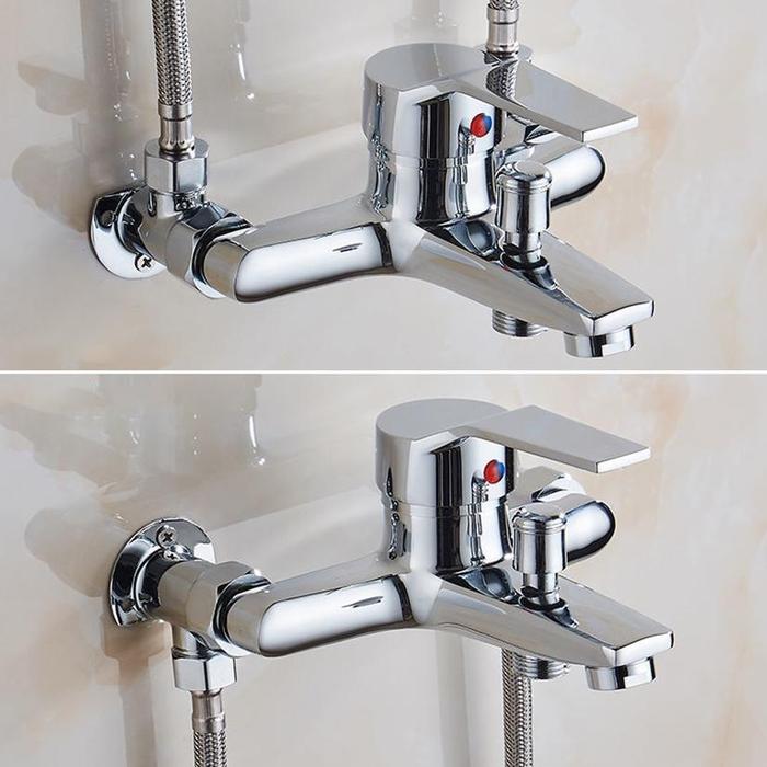 Tee Wall Shower Stainless 304 1/2Inci - Bracket Sambungan T Tiang Pipa Wall Shower Hitam Black Tanpa