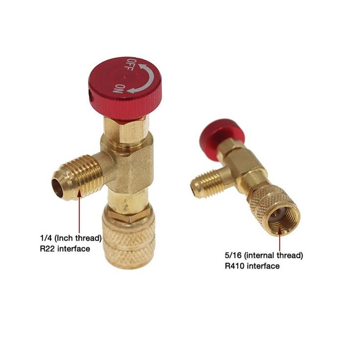 Adaptor Nepel Kran Freon R22 R410 Isi Freon Ac Mobil Adaptor Pengaman Isi Freon Ac Tambahan Katup Ke