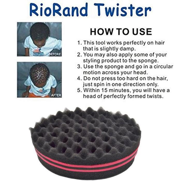 Spons Rambut Hair Sponge Barbershop Khusus Afro Warna Hitam Untuk Pria Rambut Gimbal Keriting Spon S