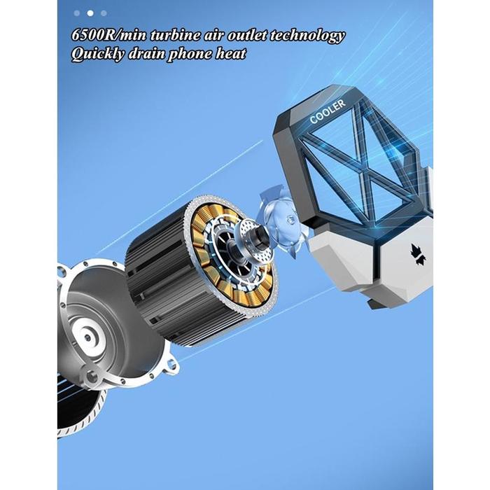 Cooling Pad Hp Gamepad Gaming Mobile Radiator Cooler Pendingin Handphone Fan Holder - Pengaturan Dua