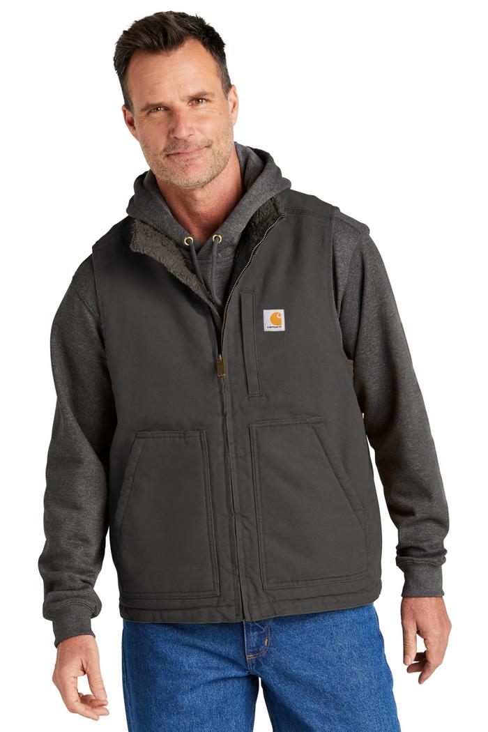 CRHTT Carhartt Sherpa Lined Mock Neck Vest Carhartt Gravel Casual Carharrt Carhar*tt CRHTT Crhartt C