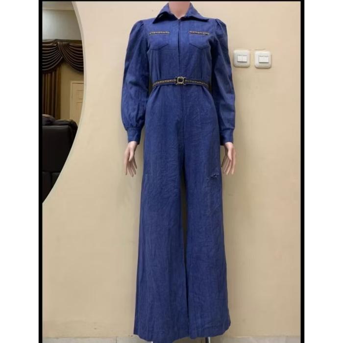 Jumpsuit jeans korean style/playsuit wanita/baju wanita import/thrifting korea