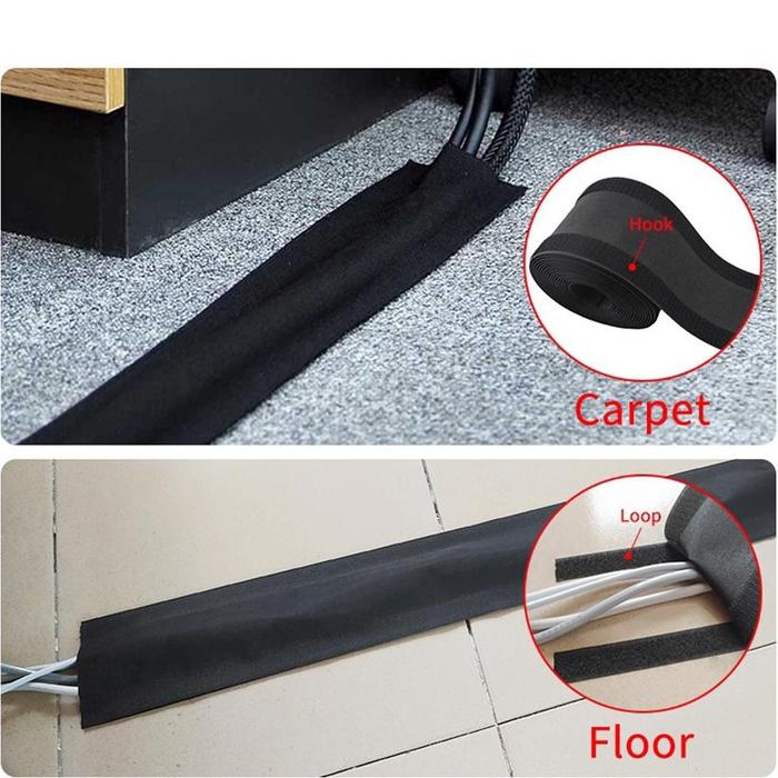 1M/3Meter Sarung Kabel Cable Cover Penutup Kabel Protector Protektor Floor Cable Cover