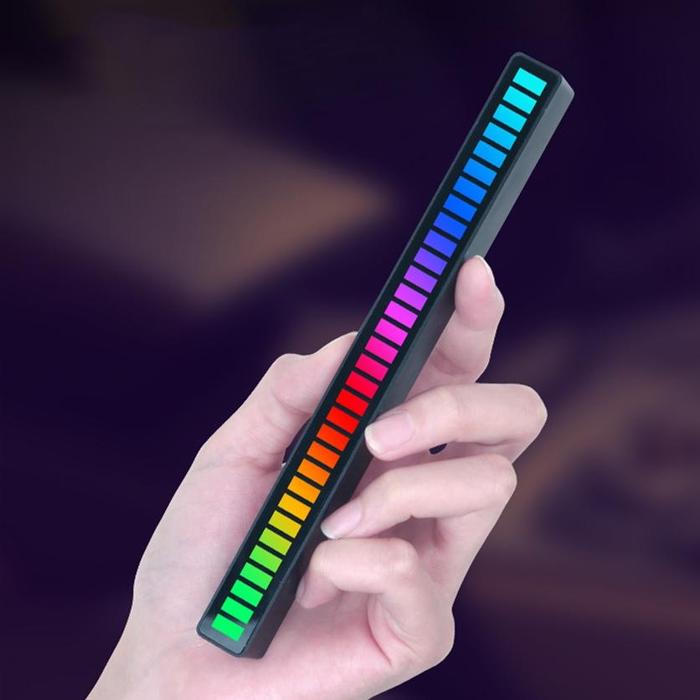 Lampu Led Rgb Bar Strip Spectrum Audio 32 Beads Lampu Musik Led Rgb Lampu Speaker Music Sound Contro