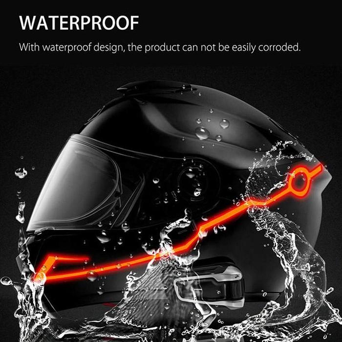 2Pcs Stiker Lampu Led Strip Helm Motor Safety Waterproof Warning Malam Helmet Lampu Led Sein Strip