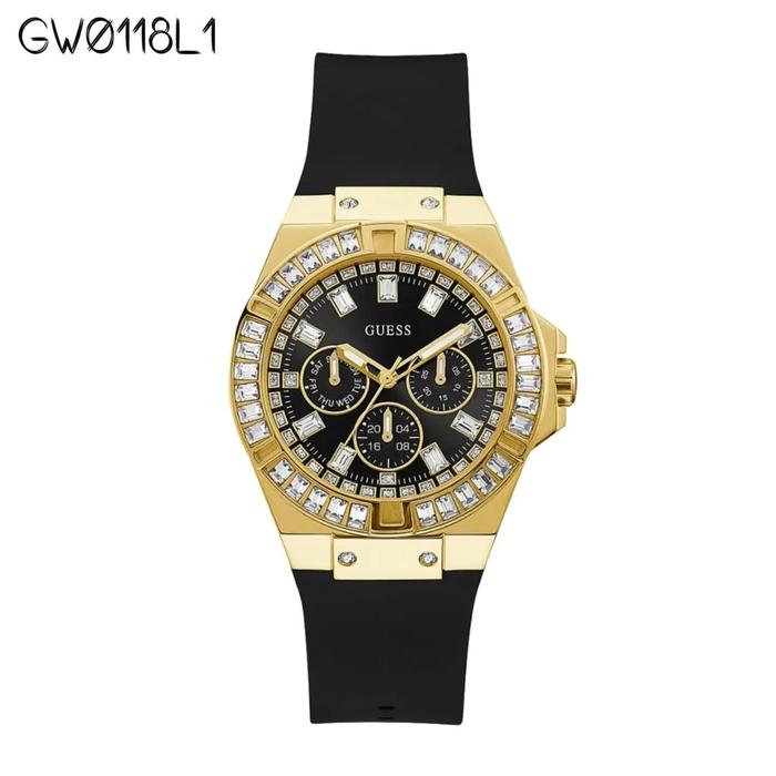 Jam Tangan Wanita Guess GW0118L1 Venus Black Fullset box Original