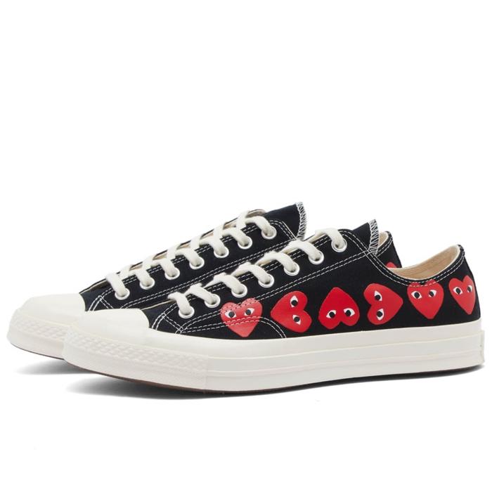 CONVERSE MULTI HEART LOW X CDG BLACK ORIGINAL