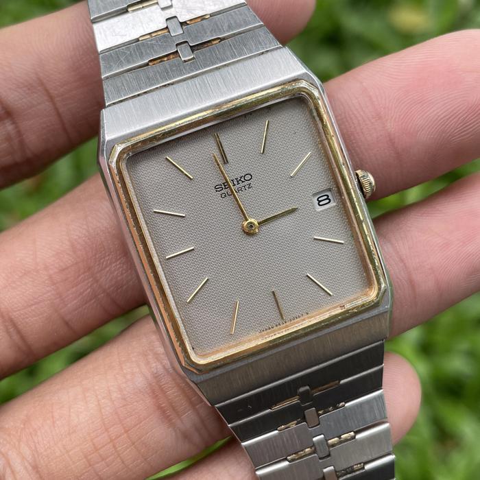 Jam tangan seiko tank quartz japan like new pria vintage jadul kuno antik jadul