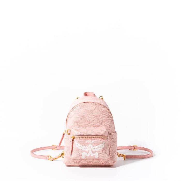 MCM X-mini stark bebe boo backpack in lauretos Pink - Silver Pink
