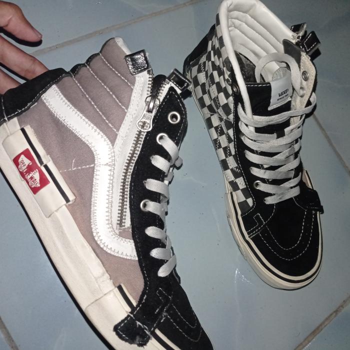 Sepatu Vans SK8 Hi Cut and Paste Second Preloved Luxury Casual Thrift Thrifting
