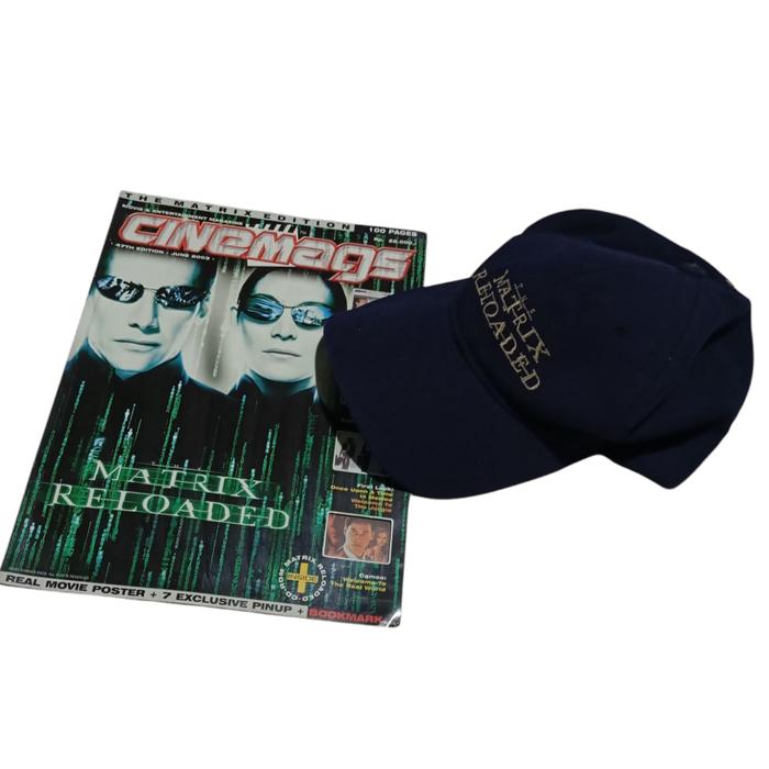 (SOLD) Topi Vintage Promo Movie Matrix Reloaded | Topi baseball nba nfl kaos vintage kaos movie