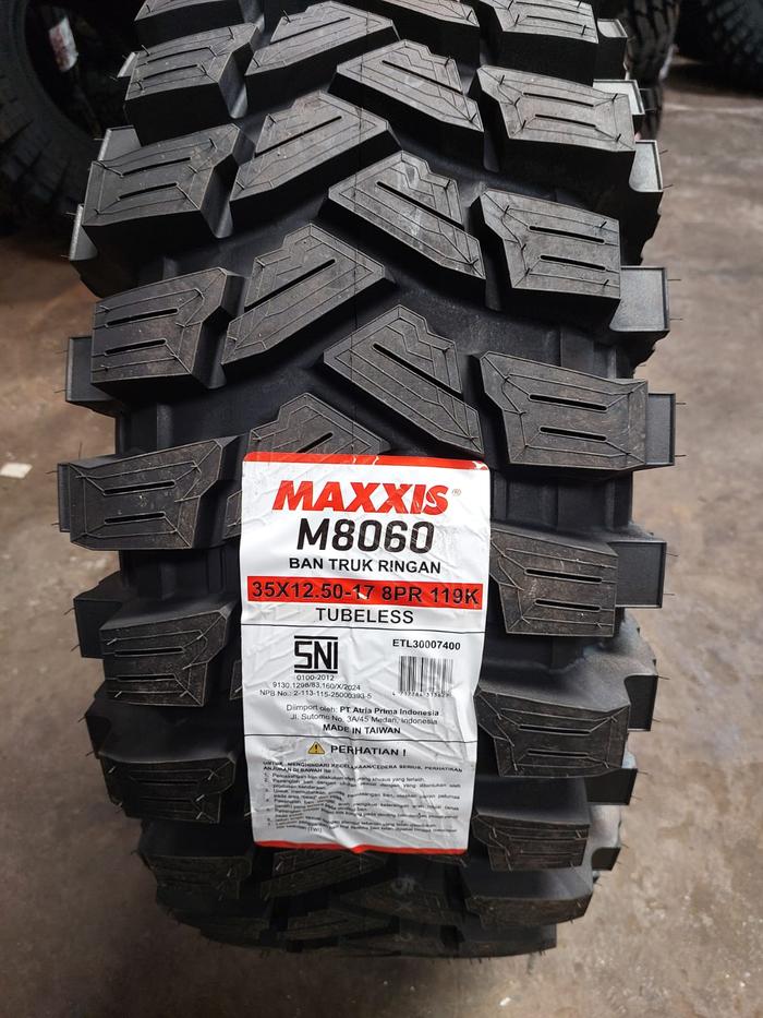 BAN MOBIL OFFROAD MAXXIS TREPADOR M8060 KEMBANGAN KASAR TUBELES UKURAN 17 35X12.50 R17 8PR LT