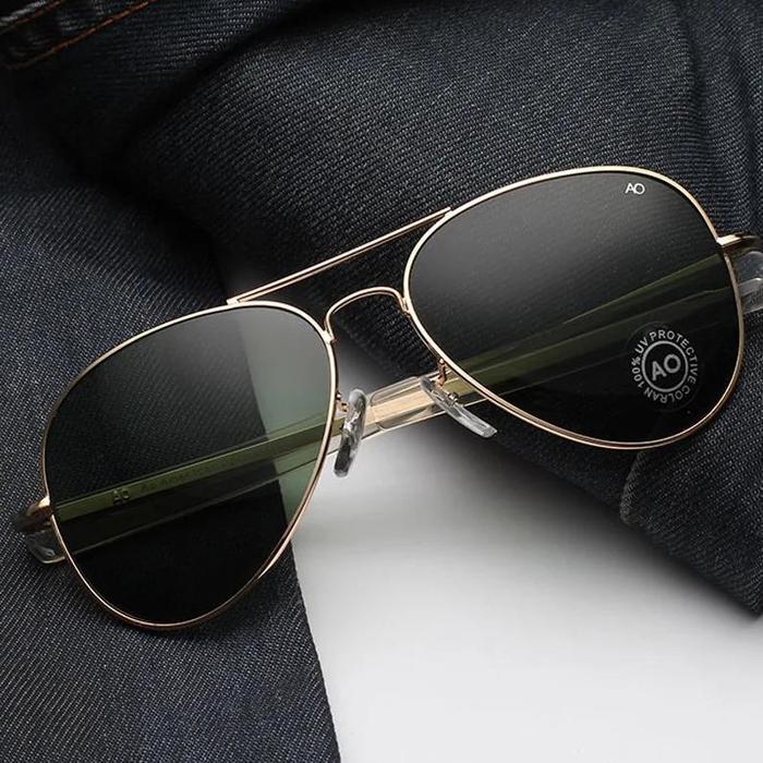 High Quality Vintage Aviation AO Sunglasses Men American Army Military Optical Sun Glasses Eyewear w