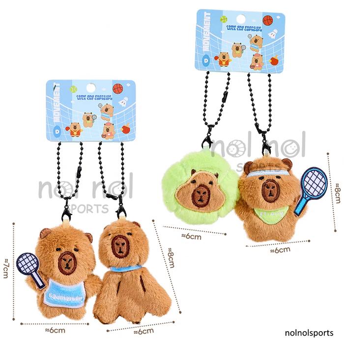 NNS capybara sports doll set boneka gantungan tas bag charm kapibara olahraga tenis badminton basket