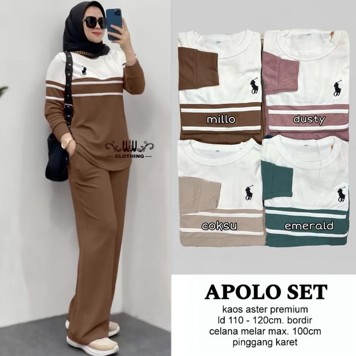 NEW APILO SET SETELAN BLOUSE DAN CELANA PANJANG WANITA DEWASA SIMPLE