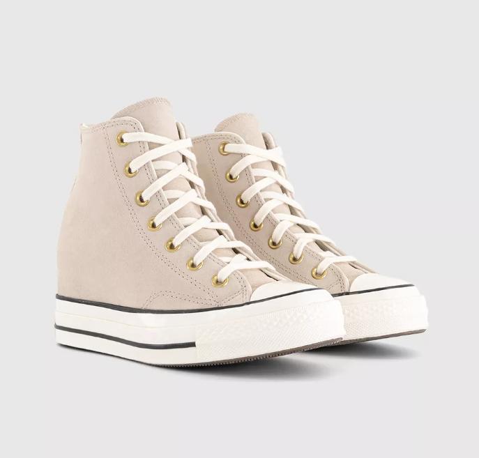 Converse Chuck 70 70s Wedge Platform Lifted Height Soft Suede Hi Warm Clay