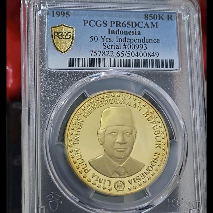 koin emas Soeharto 50 gram 23 karat PCGS Pf 65