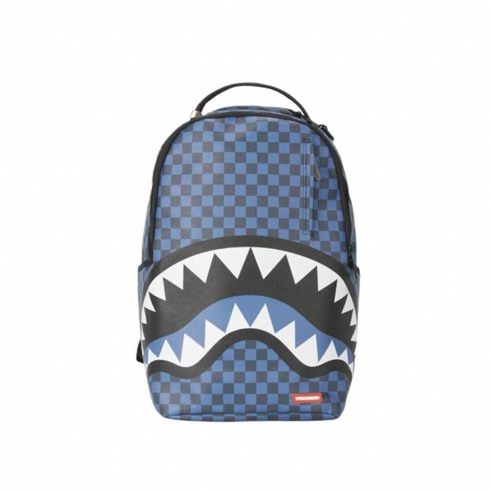 sprayground blue shark backpack