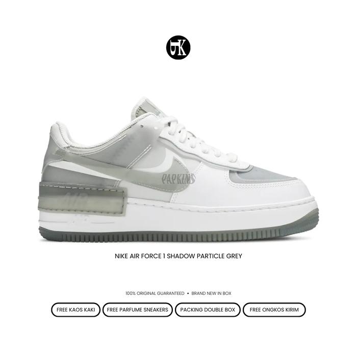sepatu nike air force 1 shadow particle grey original bnib / sneakers wanita