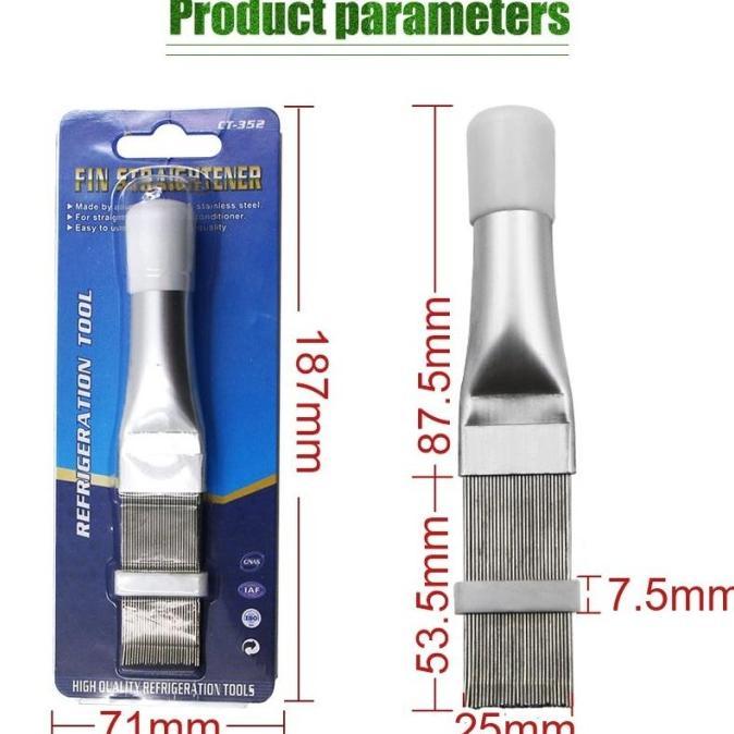 Sisir Sikat AC Lipat Universal Bahan Stainless Steel Untuk Membersihkan AC/radiator Evaporator Fin S